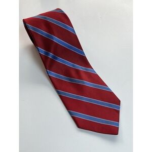 Brooks Brothers 346 Red Blue Stripe Silk Necktie Men's